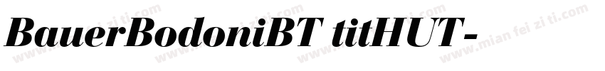 BauerBodoniBT titHUT字体转换